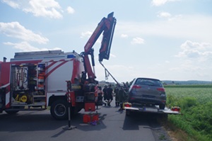 Anhängerbergung nach Unfall
